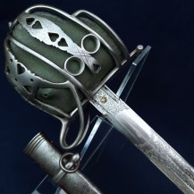 Scottish Victorian 1828 Pattern Infantry Officers Basket Hilt Broadsword 1